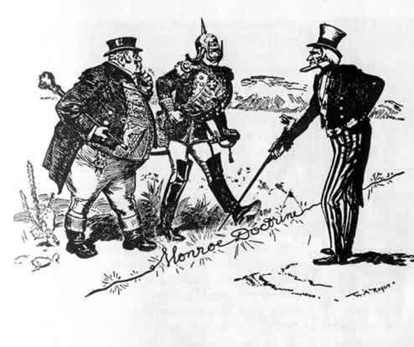 <p>an American foreign policy opposing interference in the Western hemisphere from outside powers</p>