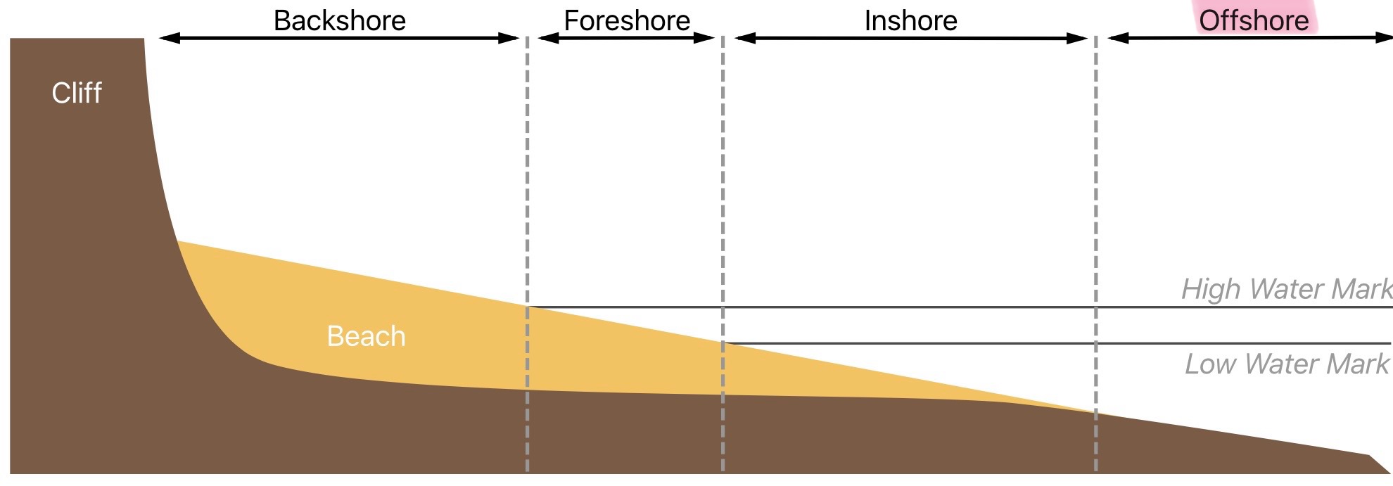 <p>What is the offshore of the littoral zone</p>