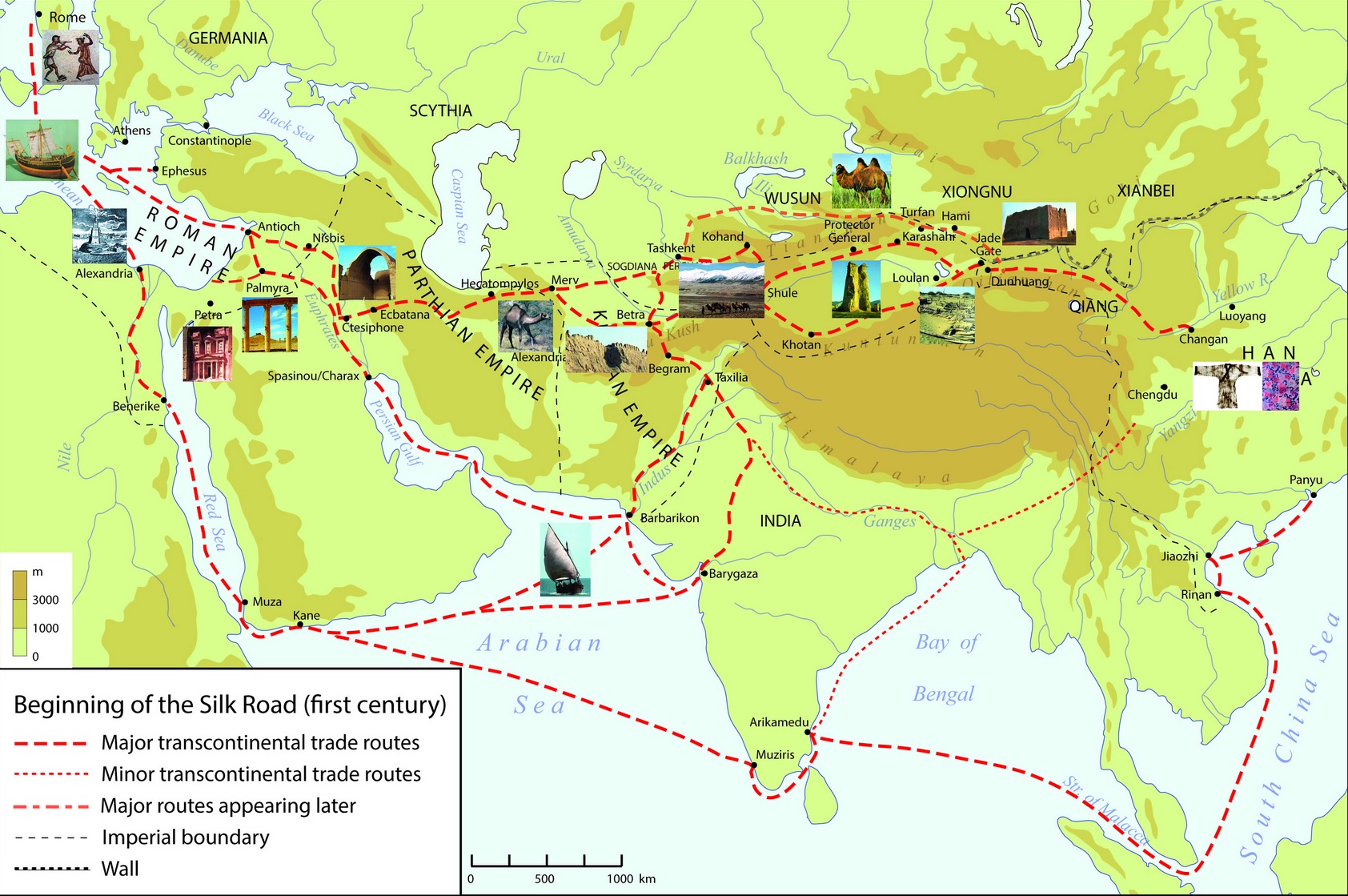 <p>was crossing the Taklamakan Desert in Central Asia, due to extreme temperatures, lack of water, and unpredictable sandstorms, making it treacherous for travelers and caravans</p>
