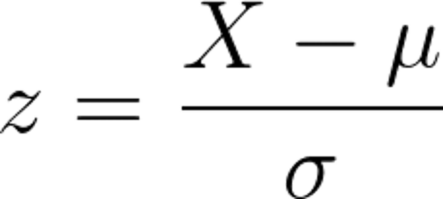<p>This shows the number of standard deviations away from the mean. Also, if you're given a z score, the mean, and the standard deviation, you can solve for an x value.</p>