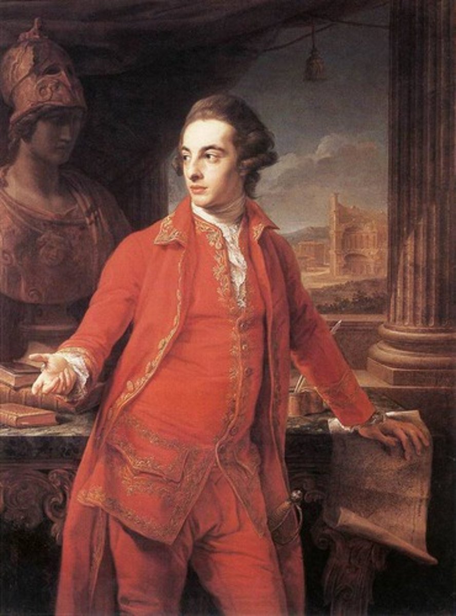 <p>in order to complete their education young Englishmen and Americans in the eighteenth-century undertook a journey to Italy to absorb ancient and Renaissance sites</p>