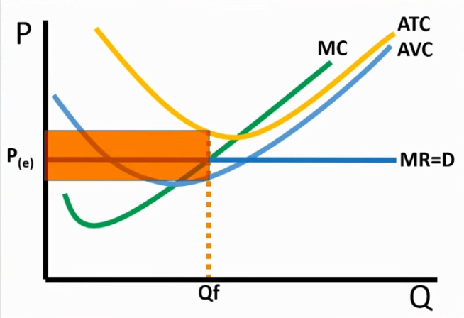 <p>From the space between ATC and AVC to the price </p>