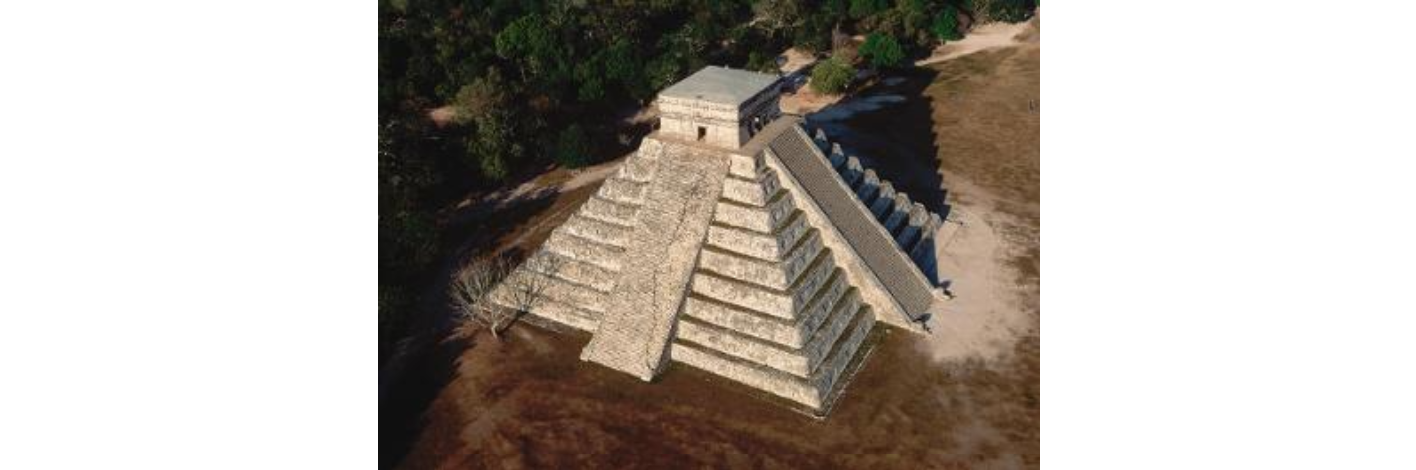 <p>Aerial View of Castillo, Mayan Castle</p>