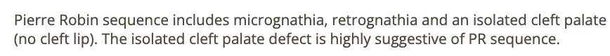 <p>c) pierre robin sequence</p>