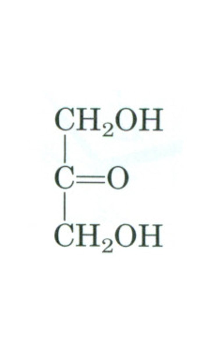 <p>ketotriose (ketose, three carbons)</p>