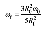 <p>sub in radius in terms of R, R’s will cancel out</p>