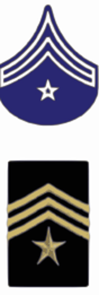 <p>3 Chevrons, 1 Star</p>