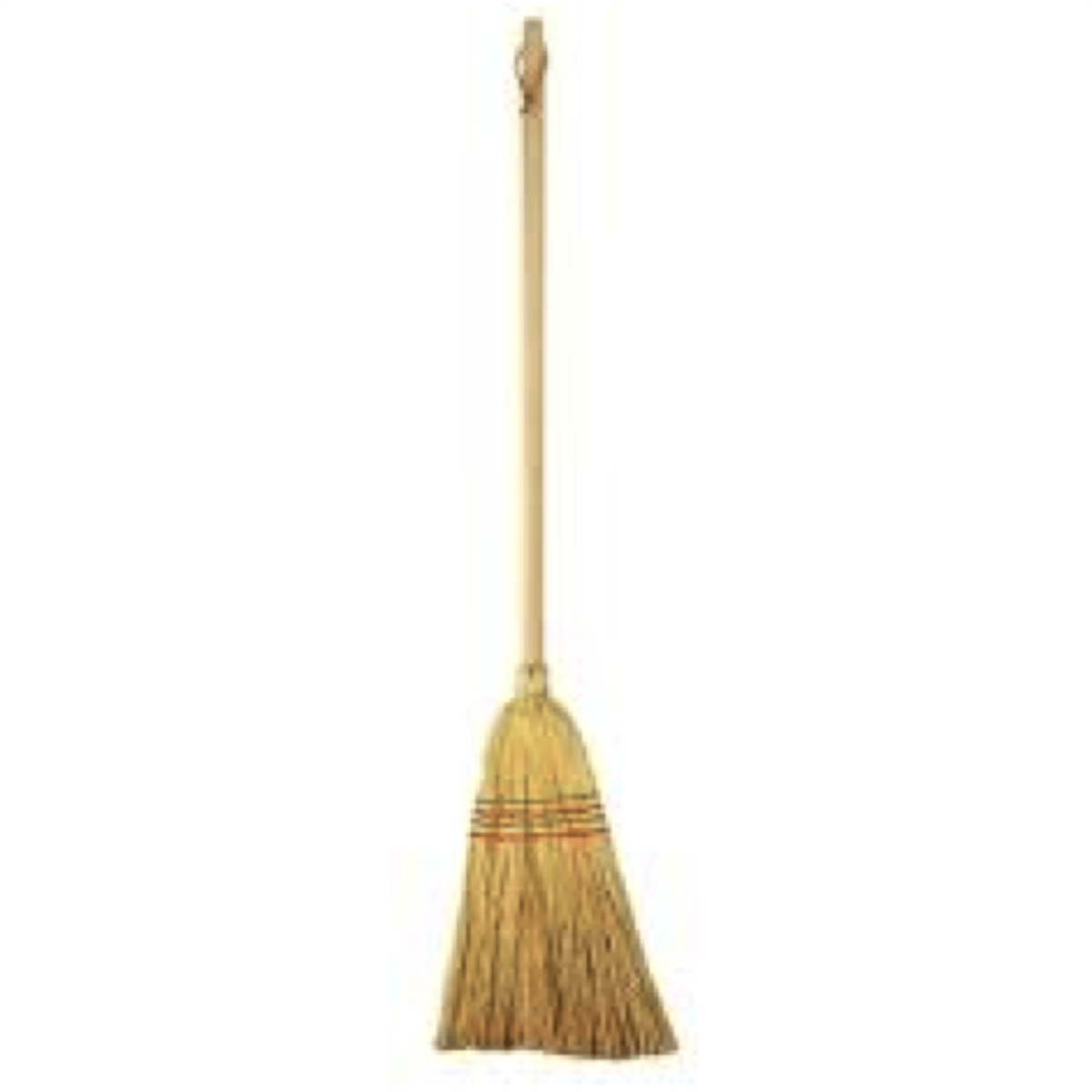 <p>the handle of a broom</p>