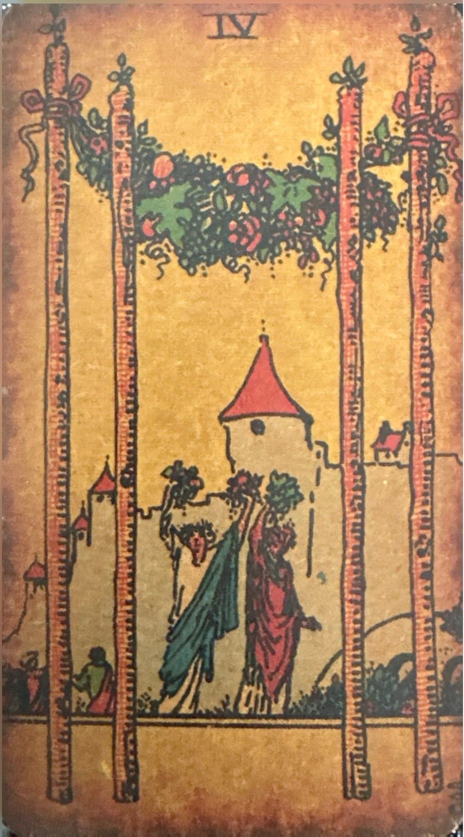 <p>IV - Four of Wands</p>