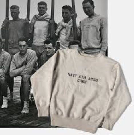 <p>long-sleeved, fleece-backed, cotton knit pullover or zipped front knit shirt made with rib-knit crew neck, rib-knit cuffs, and waistband</p>