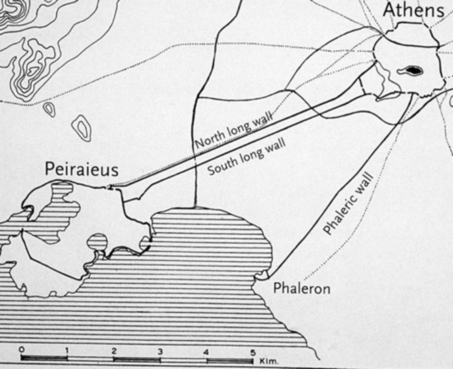 <p>expensive project by Athens to connect the harbor of Piraeus to the city. Allies at this point have no idea that the money is theirs being used for this; important because Sparta starts wondering why Athenians are putting up walls and leads to increase in tensions/opposition to Athens</p>