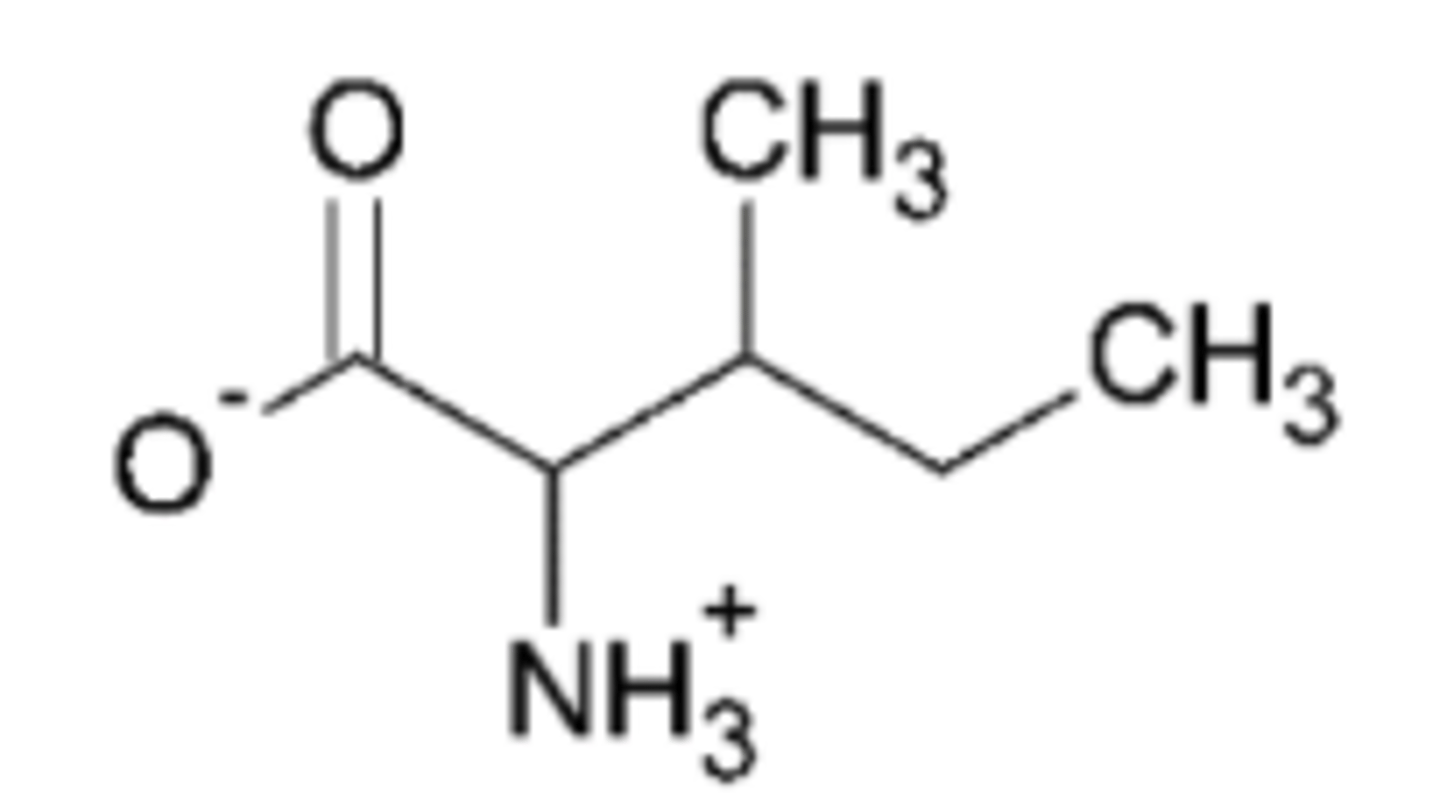 <p>What is this amino acid? Name the full amino acid, the three word abbreviation, and one letter abbreviation. If this amino acid has a side chain with a pKa value, include this value.</p>