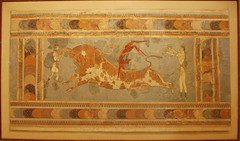 1,700- 1,400 BCE. King Minos, Reconstructed - Red and black columns
