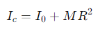 <p>I<sub>0</sub>​ = the moment of inertia about the axis of symmetry (centre of mass)</p>