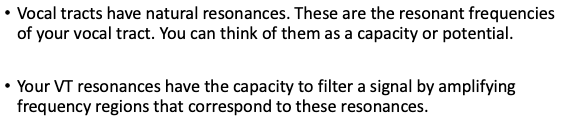 <p><span style="font-family: "Times New Roman", "serif";"><span>The physical properties of the </span><strong><u><span>filter</span></u></strong><span> (tube); these are the frequencies that the tube wants to amplify</span></span></p>