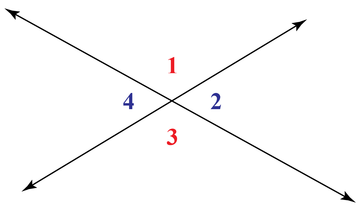 <p>Angles that are opposite each other when two lines intersect.</p>