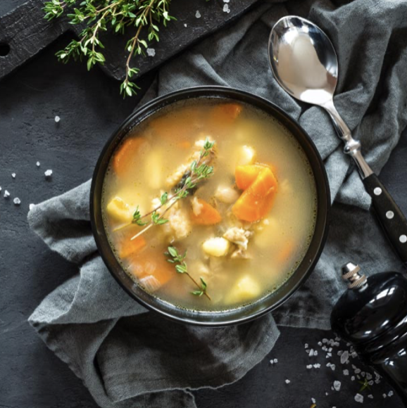 <p><em>La sopa està enllestida.</em></p>