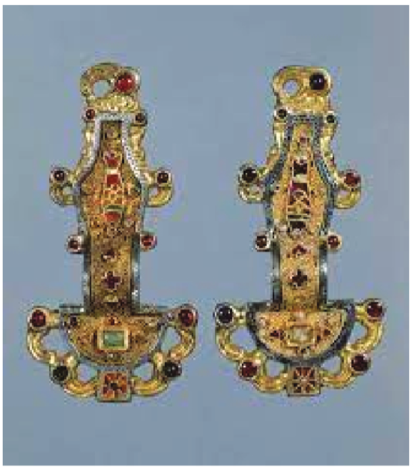 <p>(Unit 3 Chapter 10: Early Medieval (c. 500 CE - 1000 CE)) <strong>#53: (Frankish) Merovingian Looped Fibula</strong></p><ul><li><p>Context (what is happening historically)</p></li></ul><p></p>