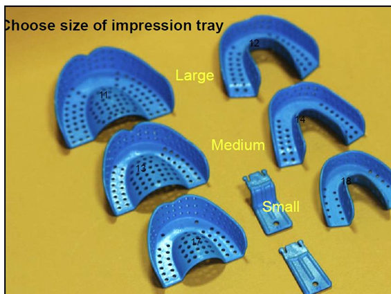 <p>Stock trays</p><p>are not well-fitting</p>