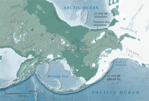 <p>idea of a bridge connecting Asia to North America</p>