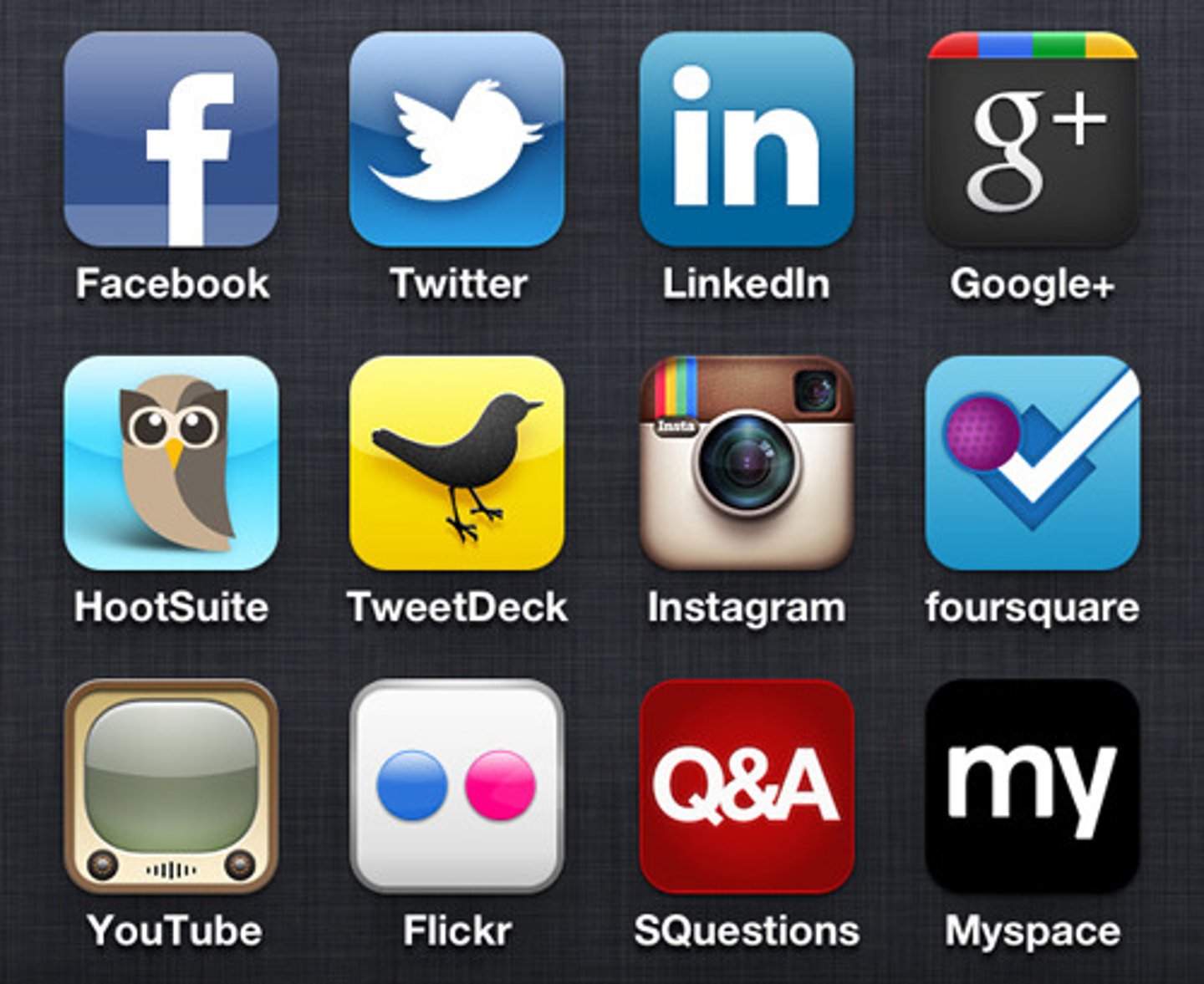 <p>social networks</p>