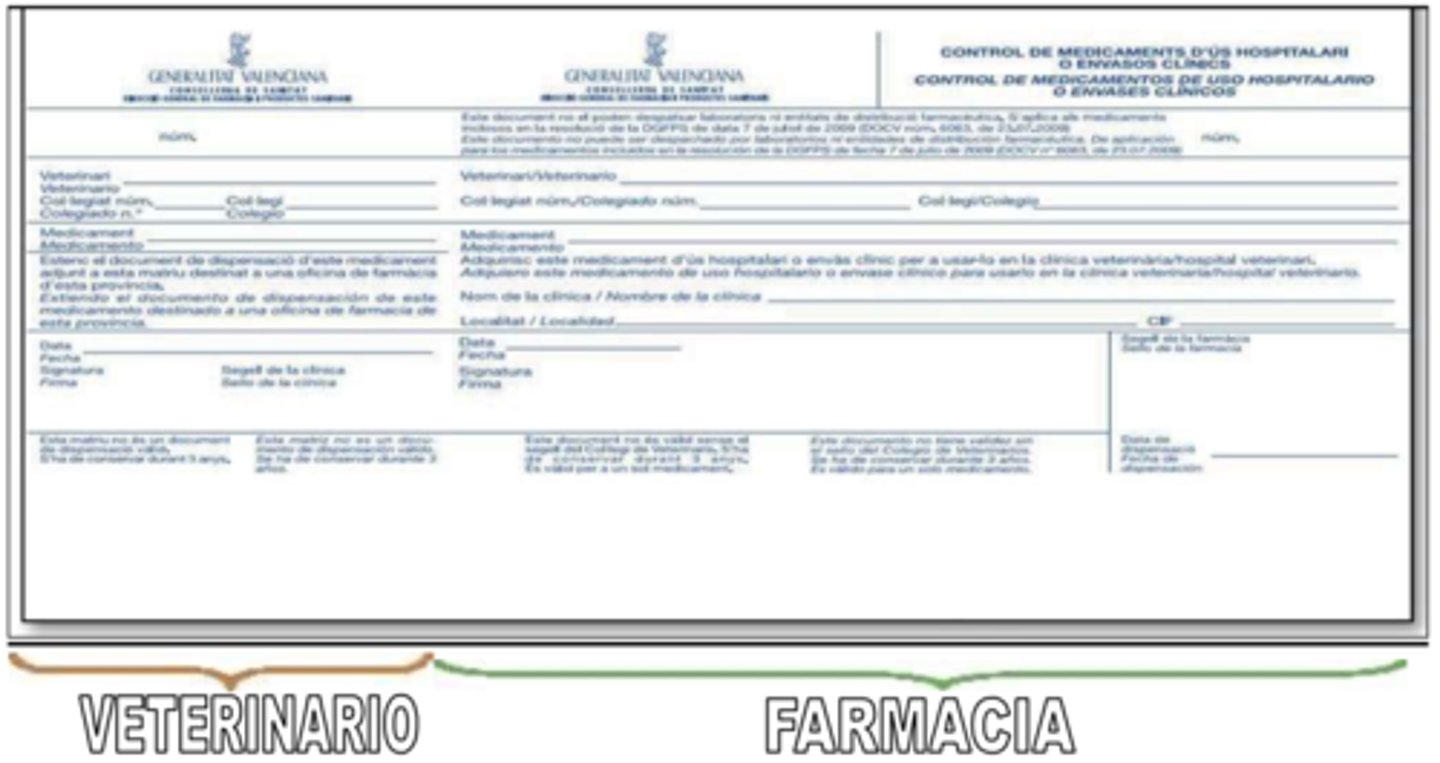 <p>they must fill an Order form + Official voucher for Hospital Use and Human clinical packaging (EC) Medicines.</p><p>this is issued by the health authority and obtained at the Official College of Veterinarians. It consists of 1 section for the vet and 1 for the pharmacy. The vet can request up to 5 containers per voucher, but can write as many vouchers that they need. </p>