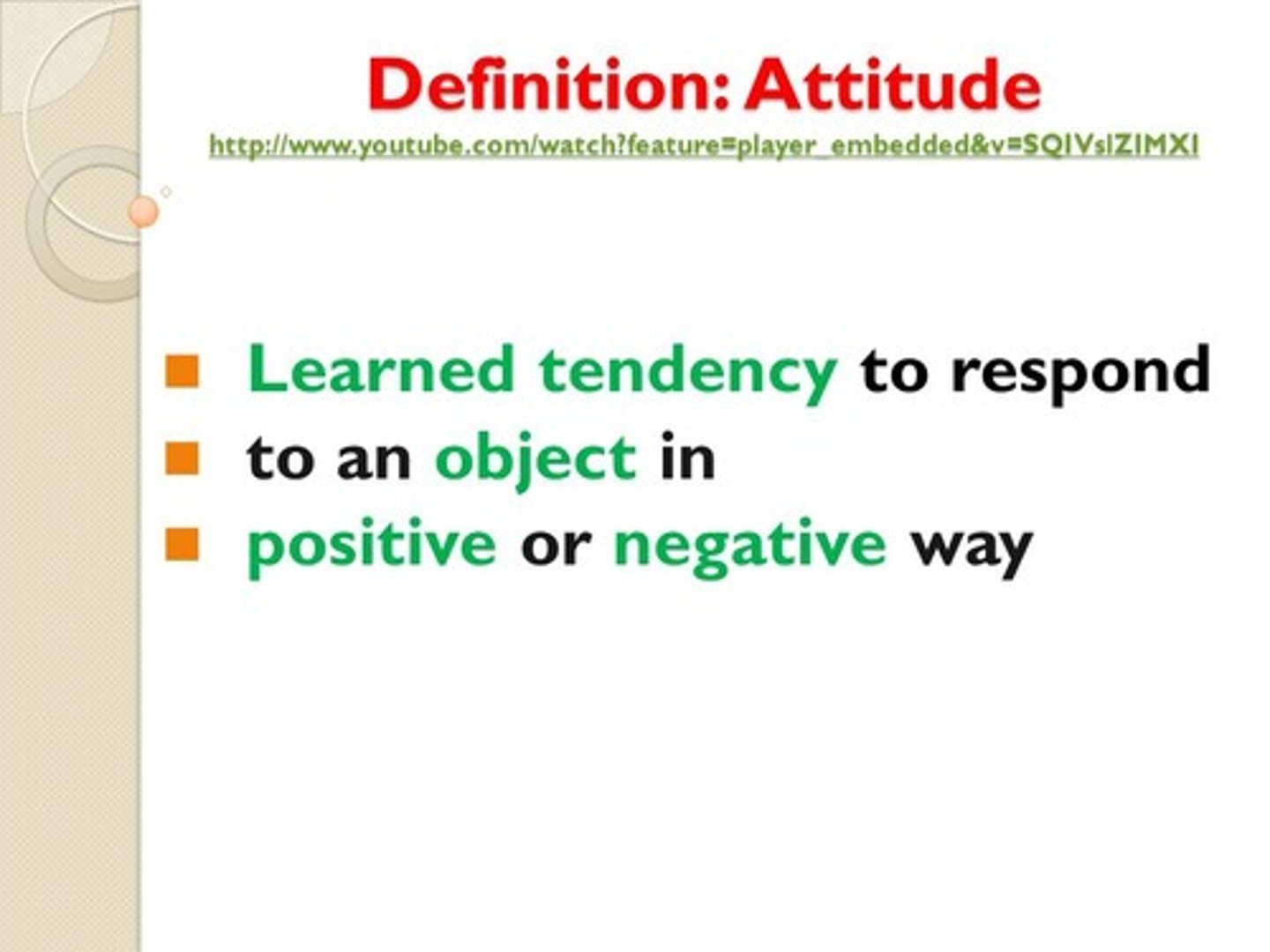 <p>False. Attitudes are defined as "learned tendencies."</p>