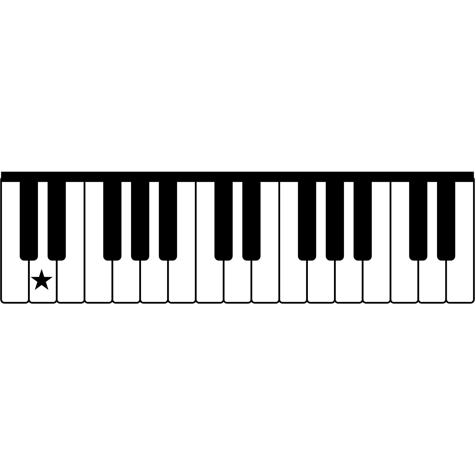 <p>What note is the star on?</p>