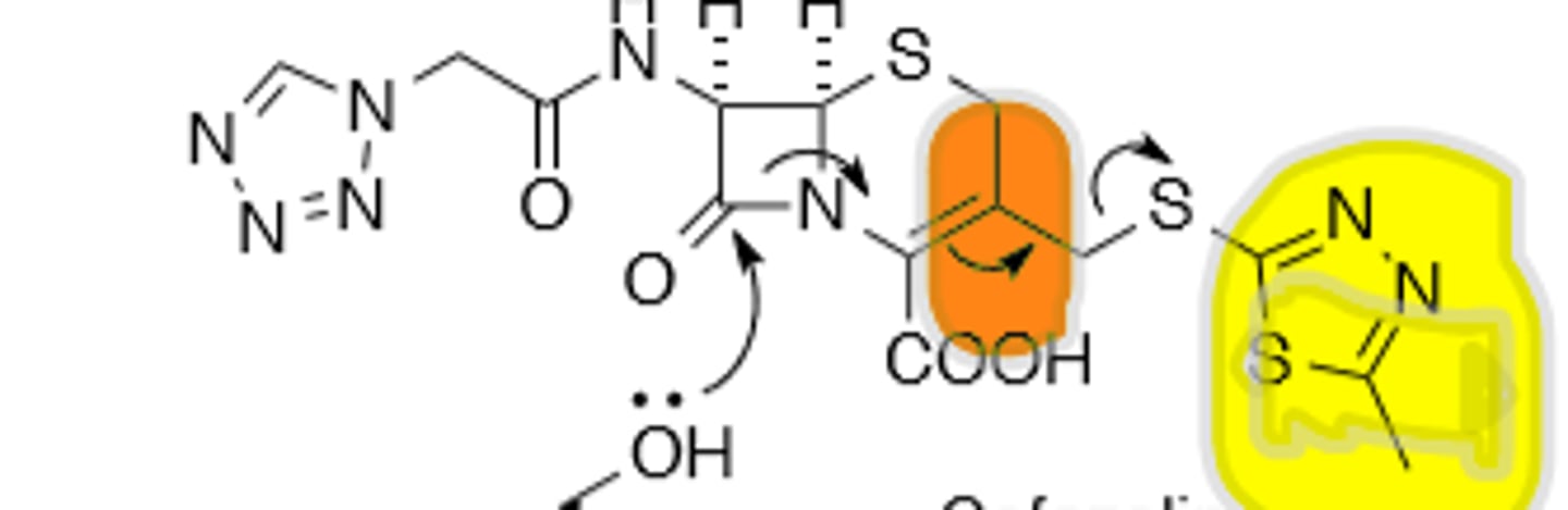 <p>1st Gen Cephalosporin, Good Leaving Group (Parenteral Administration)</p>