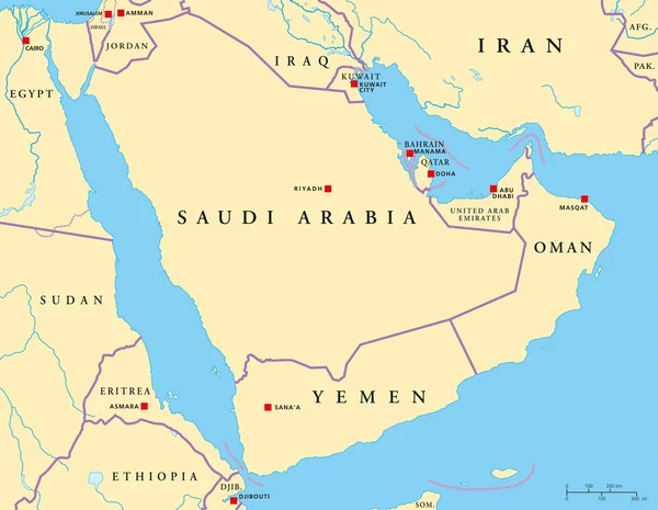 <p>What body of water is right below Yemen?</p>