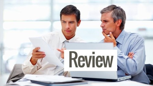 (v. to) review