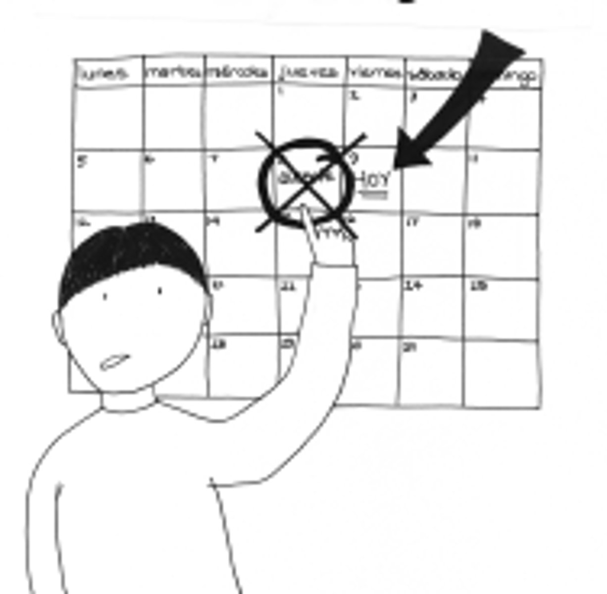 <p>was out, was absent</p>