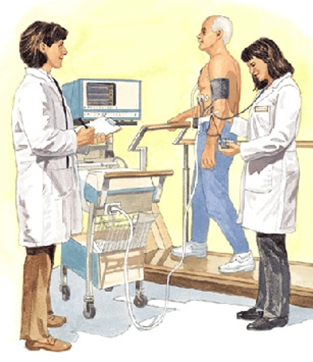 <p>an echocardiogram of the heart recorded during the induction of controlled physical exercise via treadmill or bicycle or administration of a pharmaceutical agent that produces the effect of exercise stress in patients unable to ambulate -- useful in detecting conditions such as ischemia and infarction</p>