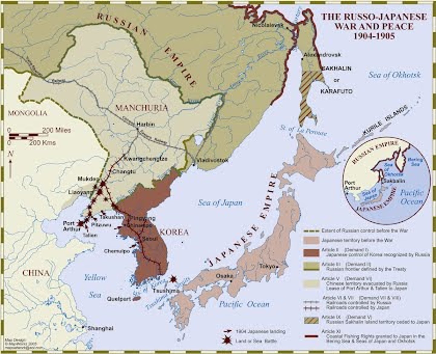 <p>(1904-1905) War between Russia and Japan, sparked by the two countries' efforts to dominate Manchuria and Korea Japan emerges victorious. First time that an East Asian state defeated a European power.</p>