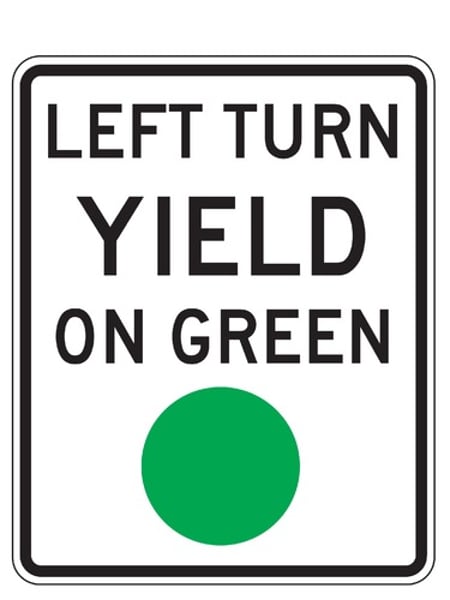 <p>Drivers may turn left at the light if there is no oncoming traffic.</p>