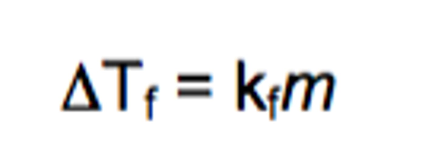 <p>the difference in temperature between the freezing point of a solution and the freezing point of the pure solvent</p>