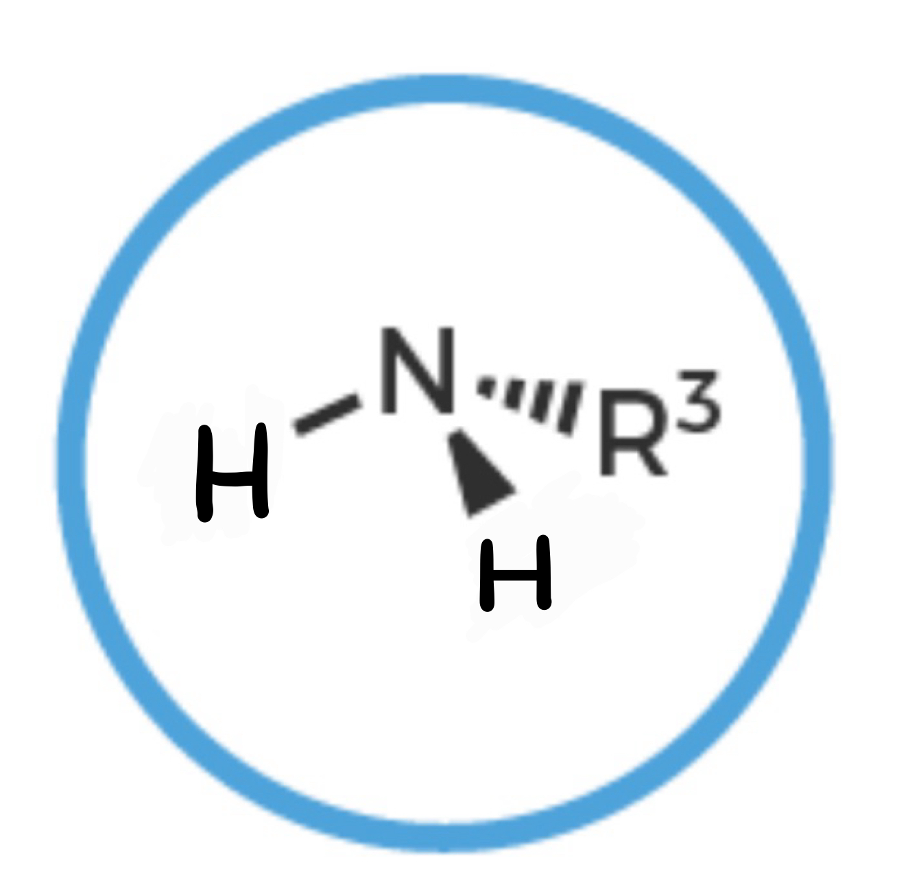 <p>Nitrogen with <strong>ONE Single Bonded R Group</strong></p>