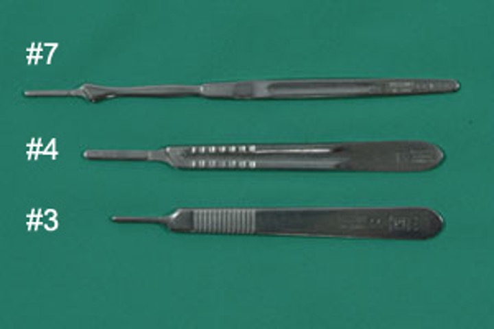 <p>#3 is most commonly used in small animal surgery, #4 is commonly used in large animal, and #7 is used for neuro. What is this instrument?</p>