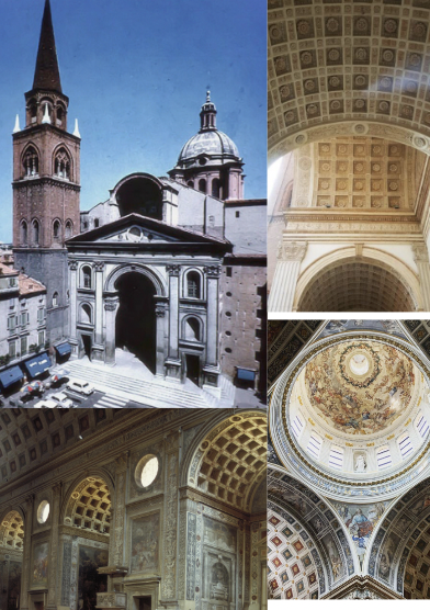 Alberti, curved pillars as support