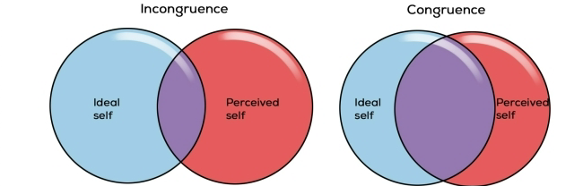 <p><strong><u>Personality is shaped by the PRESENT and how we CONSCIOUSLY PERCEIVE it </u></strong></p><ul><li><p>self concept (thoughts/feelings ab ourselves)</p></li></ul><p><strong><u>Ideal Self </u></strong></p><ul><li><p>person we would like yo be </p></li></ul><p><strong><u>Real Self</u></strong></p><ul><li><p>person we actually are</p></li></ul><p><br>High congruence → greater sense of self-worth, healthy, productive life<br>• Incongruence → maladjustment</p>