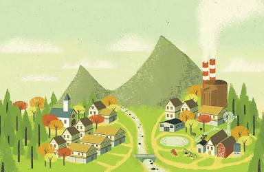 <p>hometown (n)</p>
