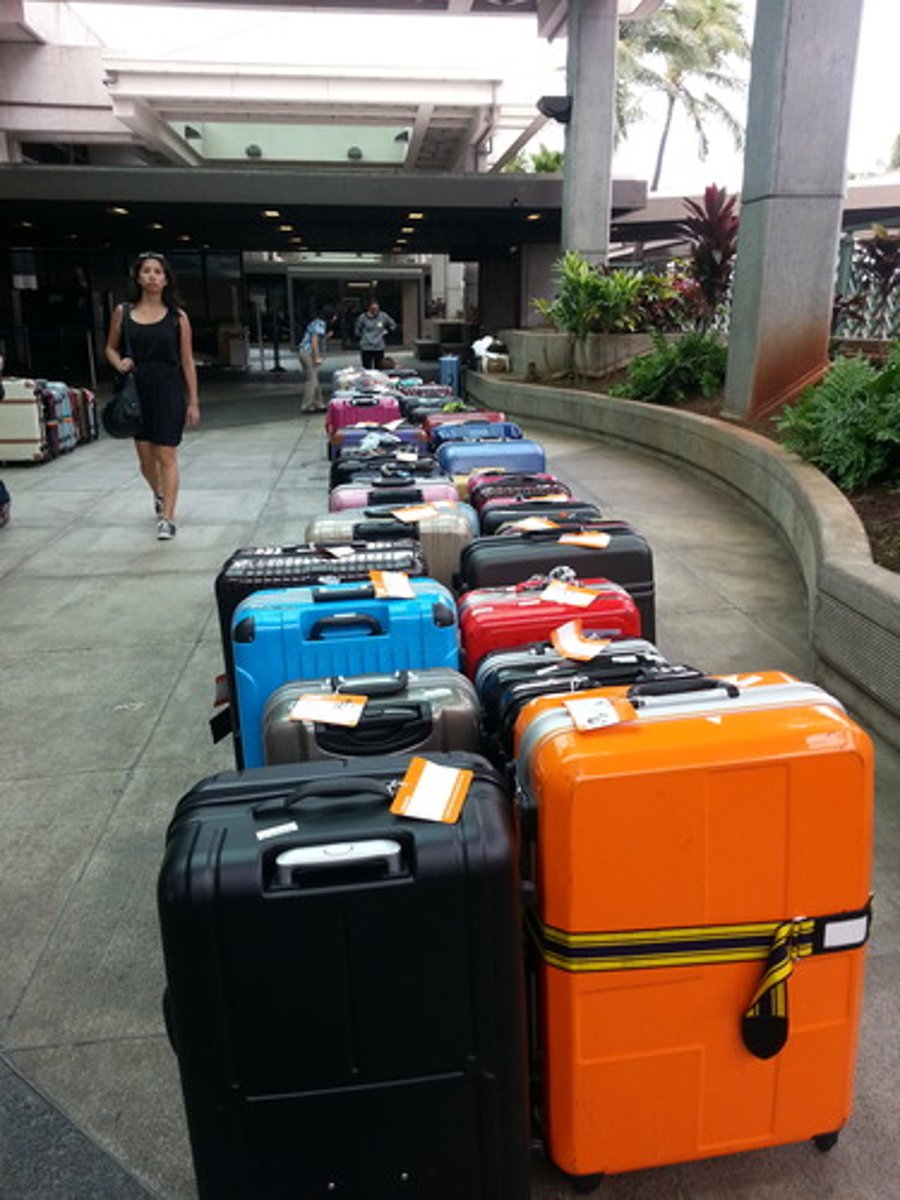 <p>suitcases and bags for travel : hành lý</p>