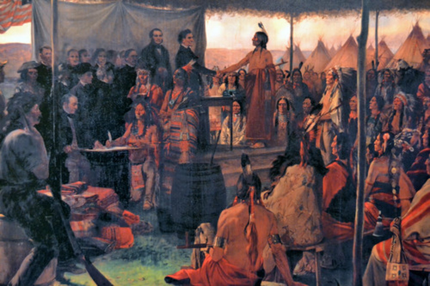 <p>lasted from 1876-1877. These were spectacular clashes between the Sioux Indians and white men. They were spurred by gold-greedy miners rushing into Sioux land. The white men were breaking their treaty with the Indians. The Sioux Indians were led by Sitting Bull and they were pushed by Custer's forces. Custer led these forces until he was killed at the battle at Little Bighorn. Many of the Indian were finally forced into Canada, where they were forced by starvation to surrender.</p>