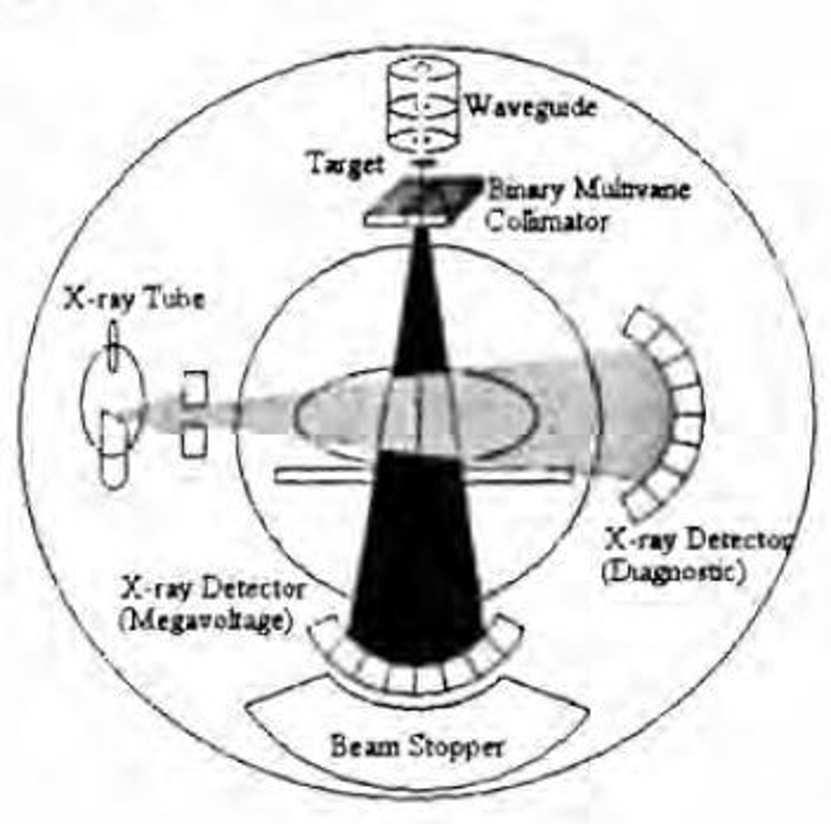 <p>The binary multileaf collimator, used for beam shaping and intensity modulation.</p>