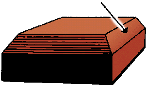 <p>EN: <span>The angle that one surface or line makes with another when they are not at right angles, the slant of such a surface/line or the surface/line itself</span></p><p></p><p><span>IT: Smussatura</span></p>