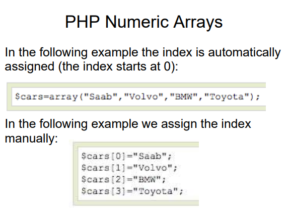 <p>numeric array</p>