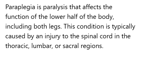 <p>C. Paraplegic</p>