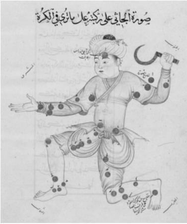 <p><strong><span>THE CONSTELLATION HERCULES, NAMED AFTER AN ANCIENT GREEK MYTHICAL HERO. PAGE FROM A 1430 COPY OF THE BOOK OF FIXED STARS, AN ASTRONOMY BOOK WRITTEN BY A TENTH CENTURY MUSLIM SCIENTIST&nbsp;</span></strong></p><p>The sponsoring of scholarship by Turkic dynasties, such as the Timurids, best shows that, in the period circa 1200–1450, scholarly activities in the Muslim world continued despite the&nbsp;</p><p>(A) conquest of Baghdad by the European Crusaders&nbsp;</p><p>(B) expansion of the Song dynasty into Muslim Central Asia&nbsp;</p><p>(C) Byzantine reconquest of Palestine and Lebanon&nbsp;</p><p>(D) fragmentation of the Abbasid Caliphate</p>