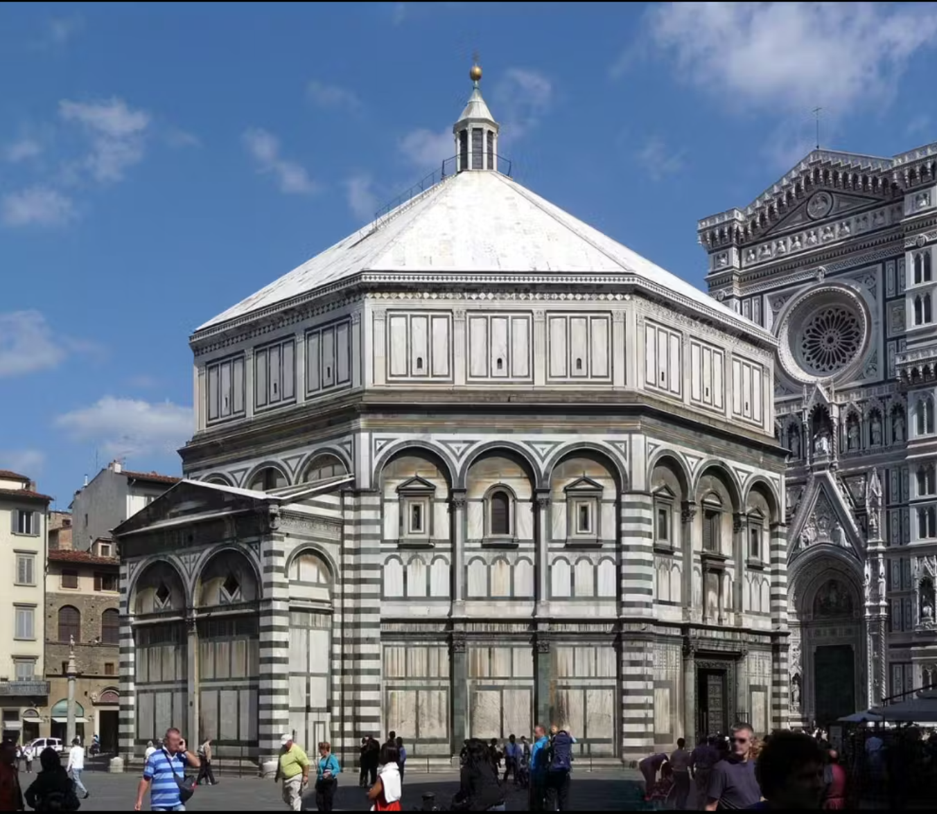 <p>In the late 14th century, what time period did Florentines believed that this building was built in?</p>