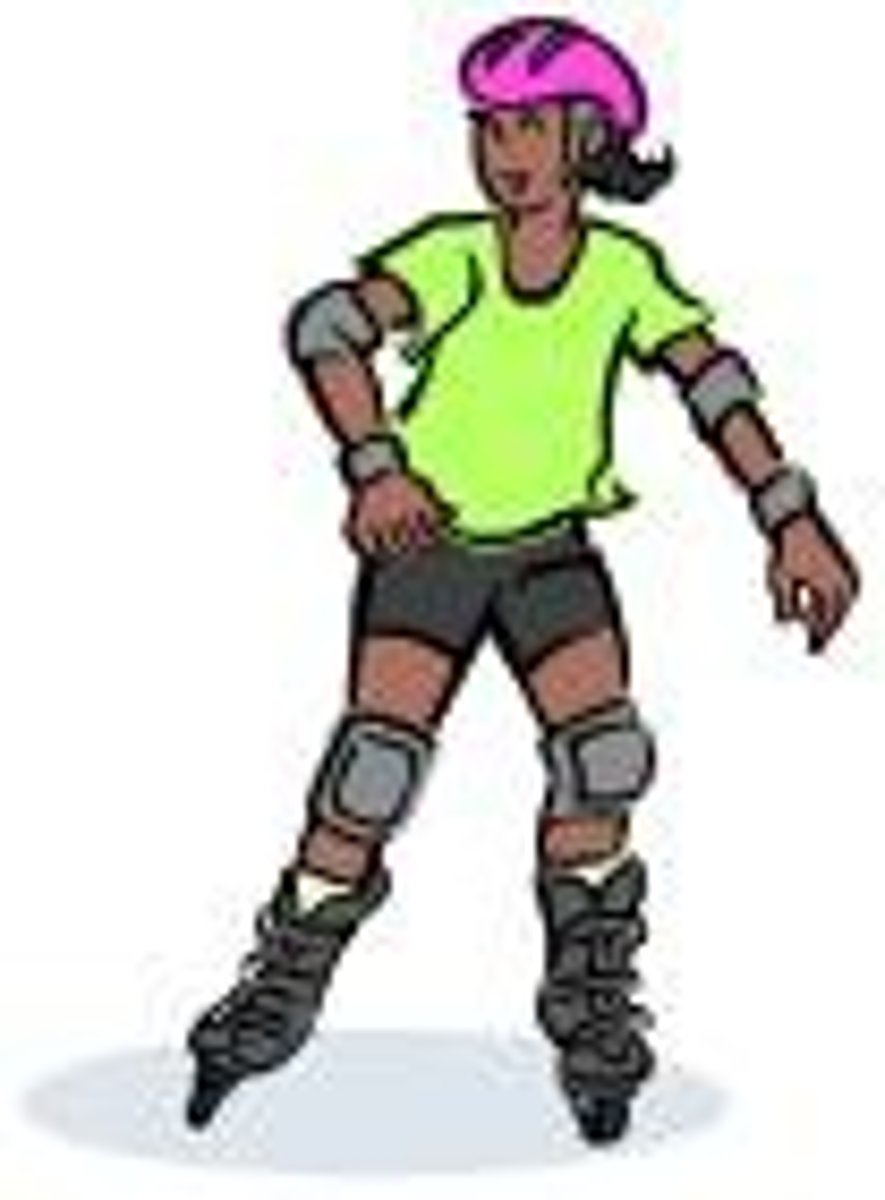 <p>in line skating</p>